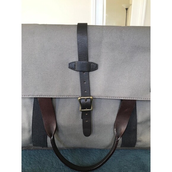 Jack Spade Work Twill Swiss Brief case man bag with Flap in Grey - Picture 3 of 12